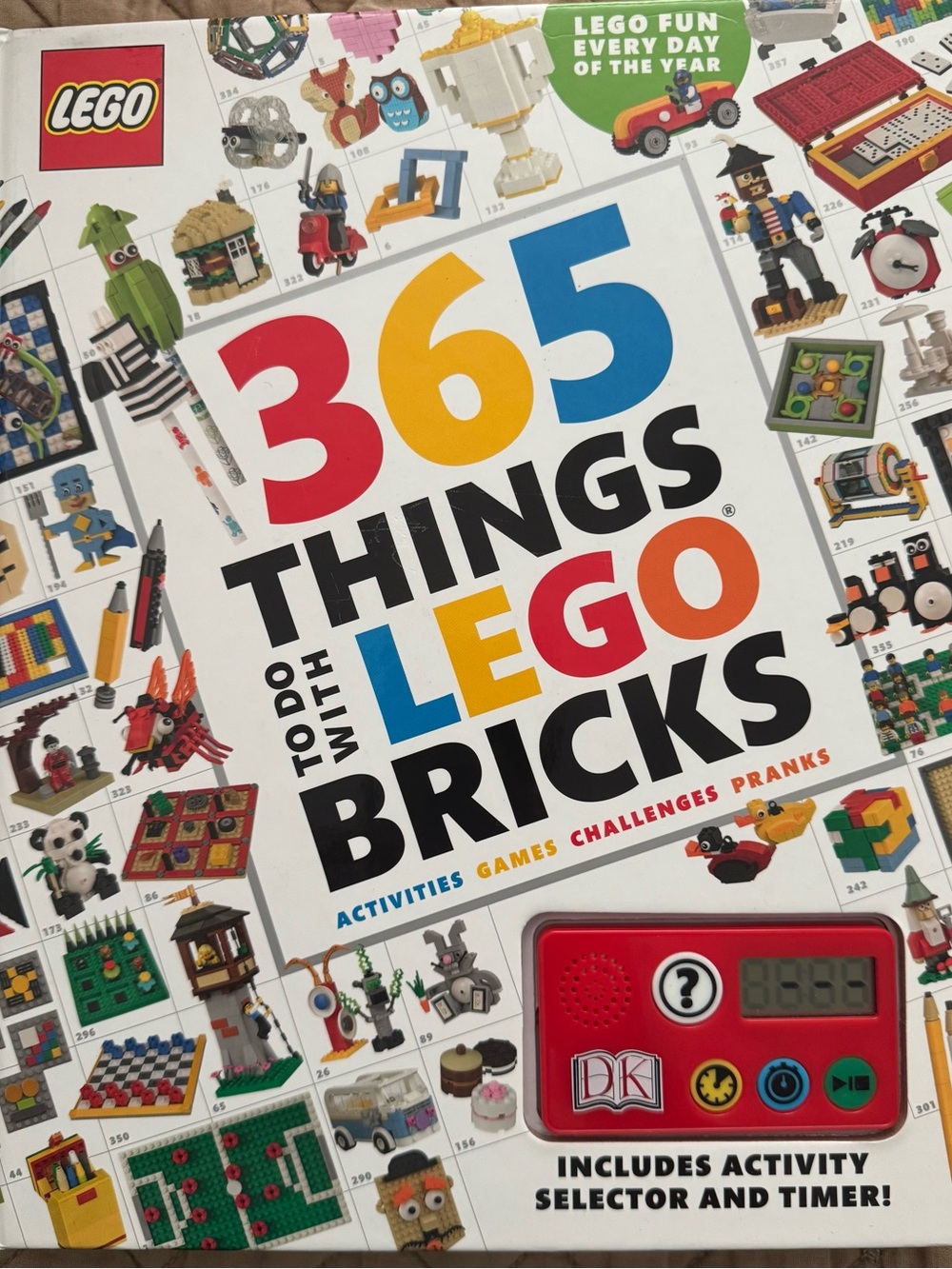 Lego 365 Things to Do With Bricks Activity Book, Lego Sticker Book, 2 Lego mugs